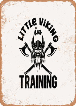Little Viking In Training  - Metal Sign