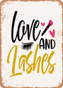 Love and Lashes  - Metal Sign