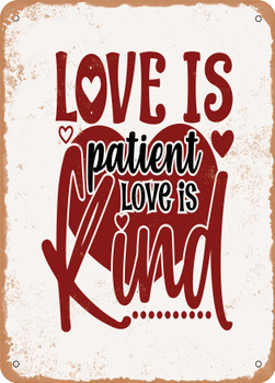 Love is Patient Love is Kind  - Metal Sign