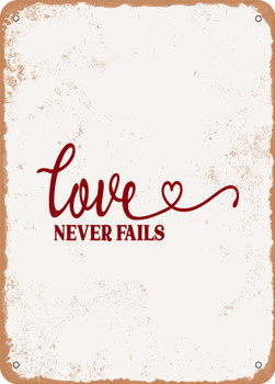 Love Never Fails - 3  - Metal Sign