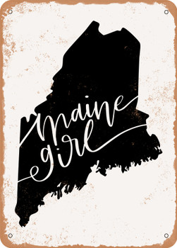 Maine Girl  - Metal Sign