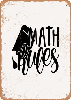 Math Rules  - Metal Sign