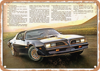 1977 Pontiac Firebird Trans Am Vintage Ad - Metal Sign