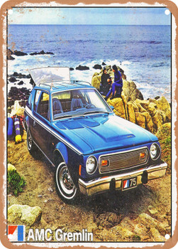 1975 AMC Gremlin Vintage Ad - Metal Sign