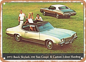 1972 Buick Skylarks Vintage Ad - Metal Sign