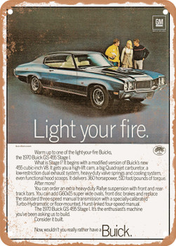 1970 Buick GS 455 Stage 1 USA Vintage Ad - Metal Sign