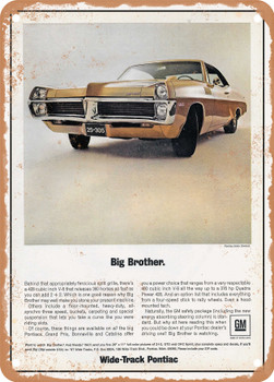 1967 Pontiac 22 Vintage Ad - Metal Sign