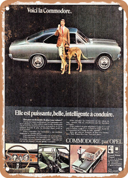1967 Opel Commodore Coupe Here's the Commodore Vintage Ad - Metal Sign