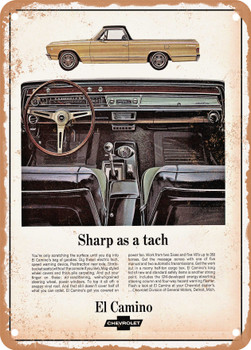 1967 Chevy El Camino Pickup Vintage Ad - Metal Sign