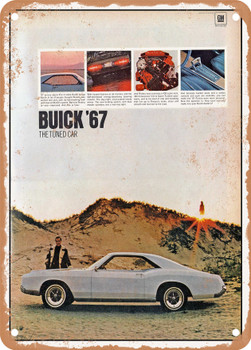 1967 Buick Riviera the Tuned Car Vintage Ad - Metal Sign