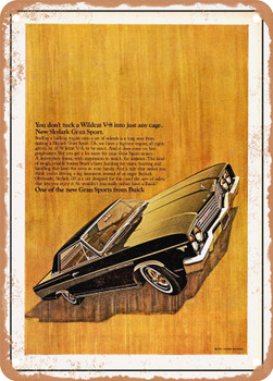 1965 Buick Skylark Gran Sport Vintage Ad - Metal Sign