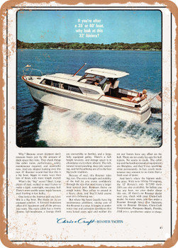 1964 Chris Craft Roamer Yachts Vintage Ad - Metal Sign