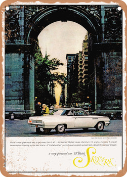 1963 Buick Skylark Vintage Ad - Metal Sign