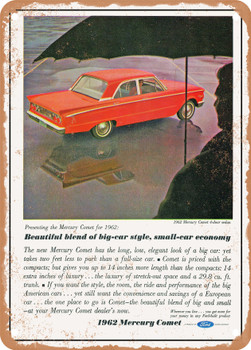 1962 Mercury Comet 4 Door Sedan Latin American Ad Vintage Ad - Metal Sign