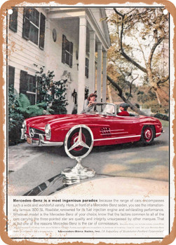 1959 Mercedes Benz Is a Most Ingenious Paradox Vintage Ad - Metal Sign