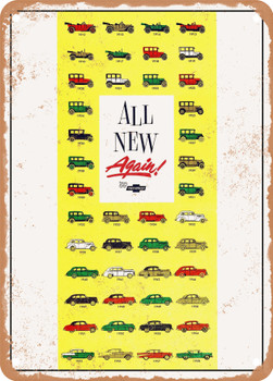 1959 Chevy Announcement Vintage Ad - Metal Sign
