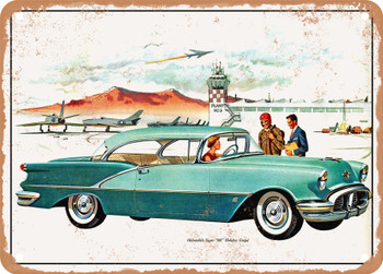 1956 Oldsmobile Super 88 Holiday Coupe Vintage Ad - Metal Sign