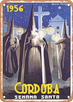 1956 C??rdoba Holy Week Vintage Ad - Metal Sign
