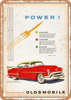1953 Oldsmobile Super 88 Holiday Coupe Vintage Ad - Metal Sign