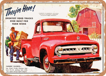 1953 Ford Pickup Vintage Ad - Metal Sign