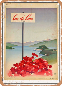 1949 Lake Como Italy Vintage Ad - Metal Sign