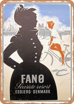 1948 Fan??, seaside resort, Esbjerg, Denmark Vintage Ad - Metal Sign