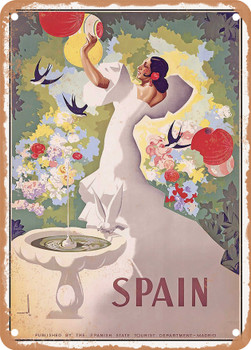 1941 Spain Vintage Ad - Metal Sign