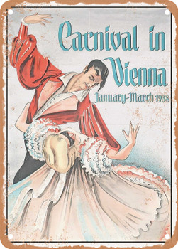 1937 Carnival in Vienna Vintage Ad - Metal Sign