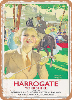 1935 Harrogate Yorkshire LNER Vintage Ad - Metal Sign