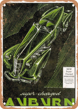 1935 Auburn Supercharged Speedster 2 Vintage Ad - Metal Sign