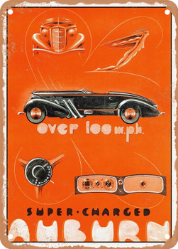 1935 Auburn Speedster 2 Vintage Ad - Metal Sign