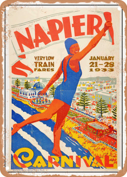 1933 Napier Carnival Vintage Ad - Metal Sign