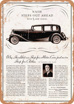 1932 Nash Sedan Vintage Ad - Metal Sign