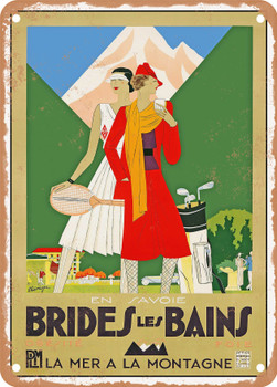 1929 In Savoie, Brides-les-Bains PLM Vintage Ad - Metal Sign