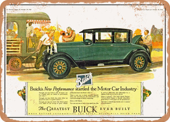 1927 Buick 4 Passenger Coupe Vintage Ad - Metal Sign