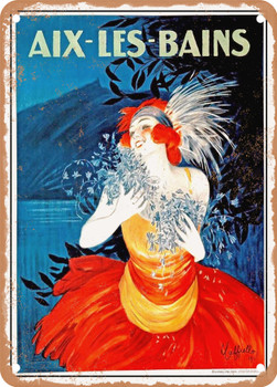 1921 Aix-les-Bains Vintage Ad - Metal Sign