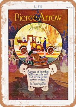 1916 Pierce Arrow Landaulet Vintage Ad - Metal Sign