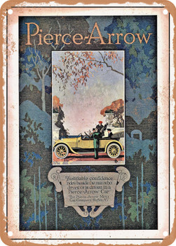 1915 Pierce Arrow Touring Vintage Ad - Metal Sign