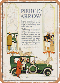 1915 Pierce Arrow Suburban 2 Vintage Ad - Metal Sign