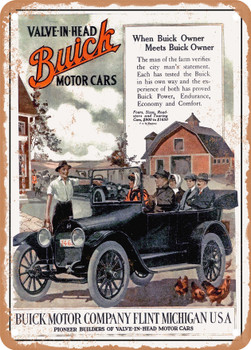 1915 Buick Touring Car 3 Vintage Ad - Metal Sign