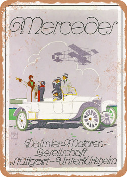 1914 Mercedes Daimler Motor Company Vintage Ad - Metal Sign
