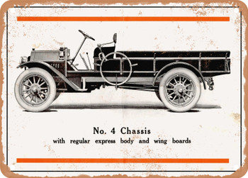 1914 Buick Truck No 4 Chassis Express Vintage Ad - Metal Sign