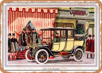 1912 Packard Landaulet Vintage Ad - Metal Sign