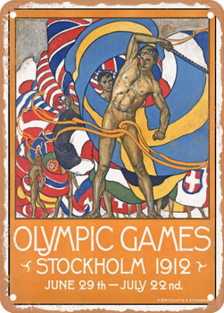1912 Olympic Games Stockholm 1912 Vintage Ad 2 - Metal Sign