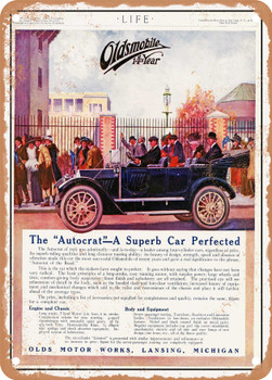 1912 Oldsmobile Autocrat 7 Passenger Touring Car A Superb Car Perfected Vintage Ad - Metal Sign