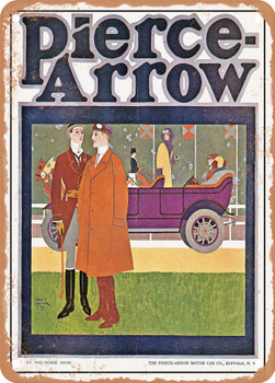 1911 Pierce Arrow Touring Vintage Ad - Metal Sign