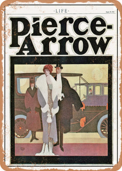 1911 Pierce Arrow Model 48 SS Brougham Vintage Ad - Metal Sign