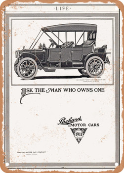 1911 Packard Thirty with Close Coupled Body Vintage Ad - Metal Sign