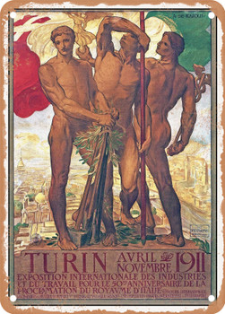 1911 International Exhibition of Industries 1911 Vintage Ad - Metal Sign