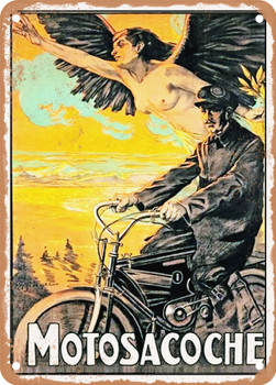1910 Motosacoche Vintage Ad - Metal Sign